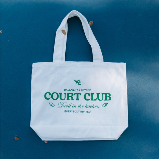 Court Club Logo Tote